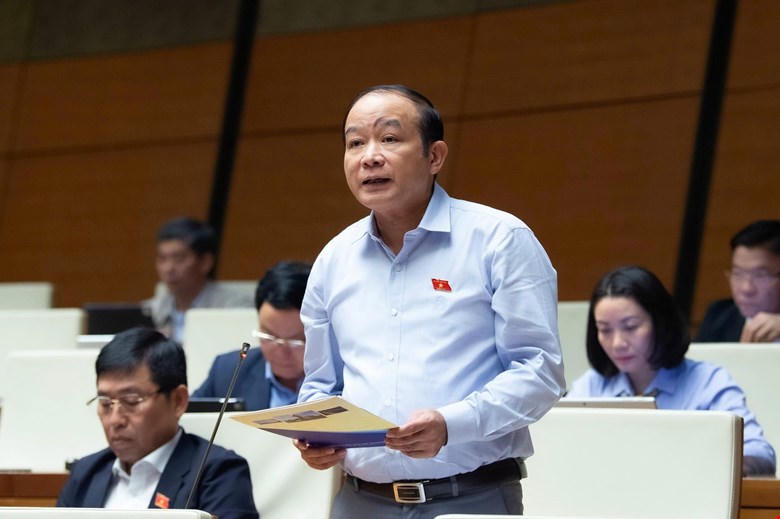 Đại biểu L&atilde; Thanh T&acirc;n ph&aacute;t biểu tại phi&ecirc;n họp. Ảnh: Quochoi.vn