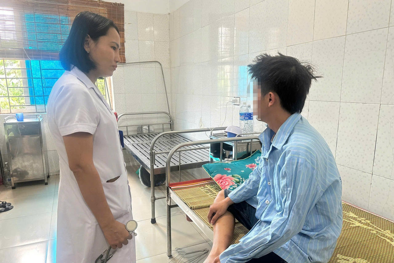 Một học sinh đang điều trị tại B&ecirc;nh viện T&acirc;m thần Nghệ An