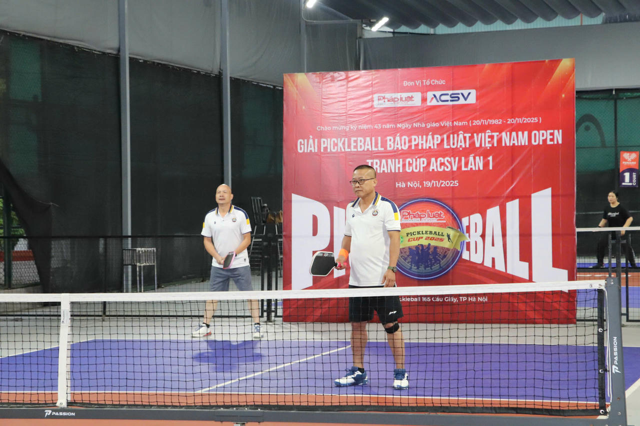 S&ocirc;i nổi Giải Pickleball B&aacute;o Ph&aacute;p luật Việt Nam Open - C&uacute;p ACSV lần thứ nhất, năm 2025