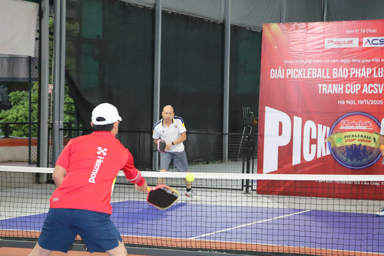 S&ocirc;i nổi Giải Pickleball B&aacute;o Ph&aacute;p luật Việt Nam Open - C&uacute;p ACSV lần thứ nhất, năm 2025