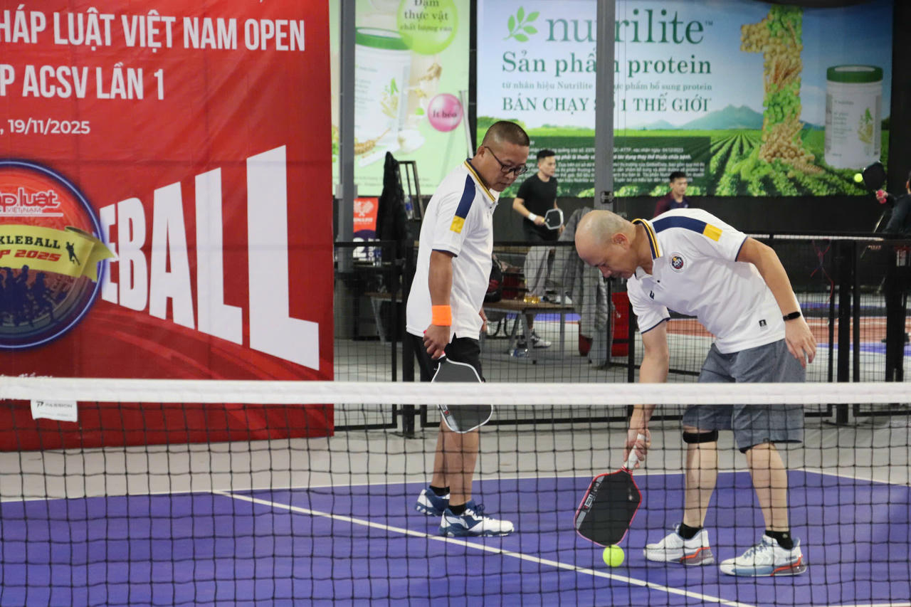 S&ocirc;i nổi Giải Pickleball B&aacute;o Ph&aacute;p luật Việt Nam Open - C&uacute;p ACSV lần thứ nhất, năm 2025