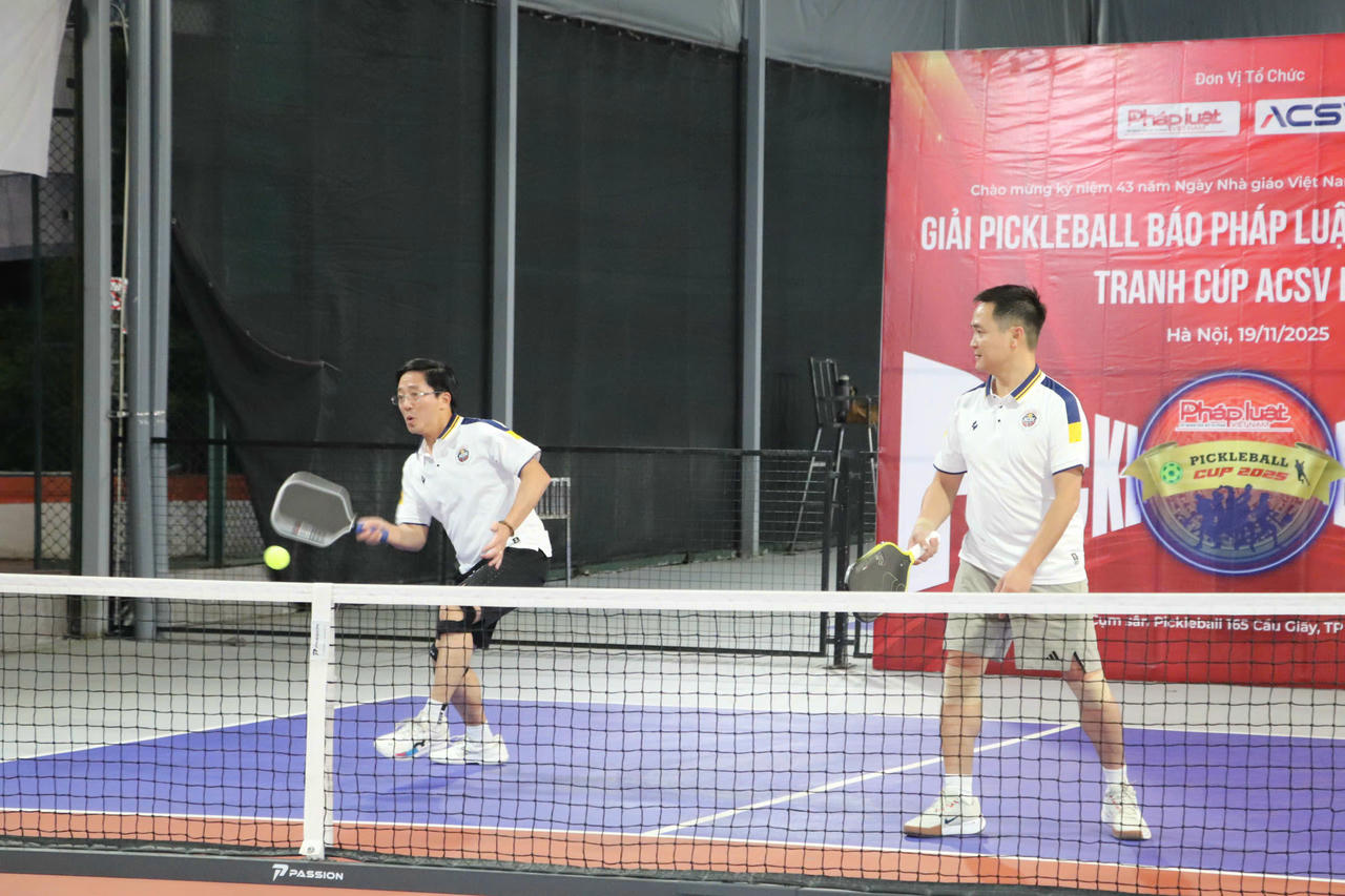 S&ocirc;i nổi Giải Pickleball B&aacute;o Ph&aacute;p luật Việt Nam Open - C&uacute;p ACSV lần thứ nhất, năm 2025