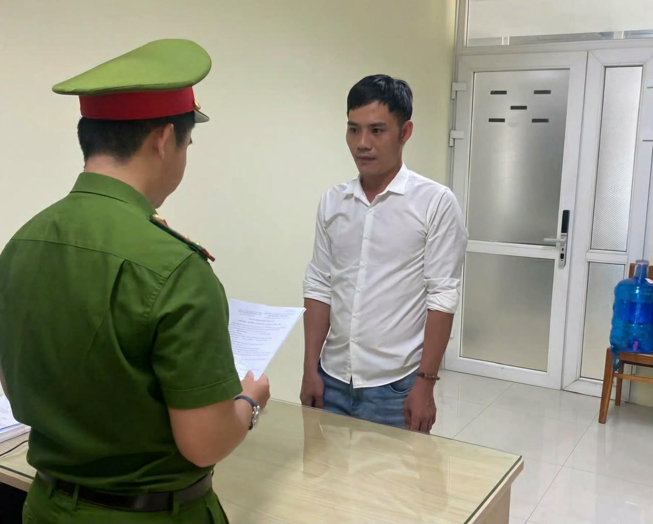 Bị can Trần Viết Lực tại cơ quan điều tra.