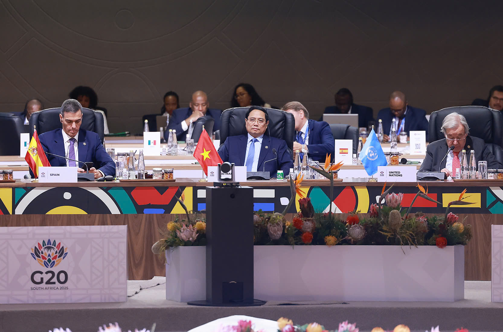 Thủ tướng khẳng định Việt Nam sẵn s&agrave;ng hợp t&aacute;c chặt chẽ với G20 v&agrave; cộng đồng quốc tế triển khai c&aacute;c ưu ti&ecirc;n chiến lược n&ecirc;u tr&ecirc;n bằng c&aacute;c chương tr&igrave;nh, dự &aacute;n hợp t&aacute;c cụ thể, thiết thực, g&oacute;p phần mang lại thịnh vượng cho c&aacute;c quốc gia v&agrave; mọi người d&acirc;n - Ảnh: VGP/Nhật Bắc