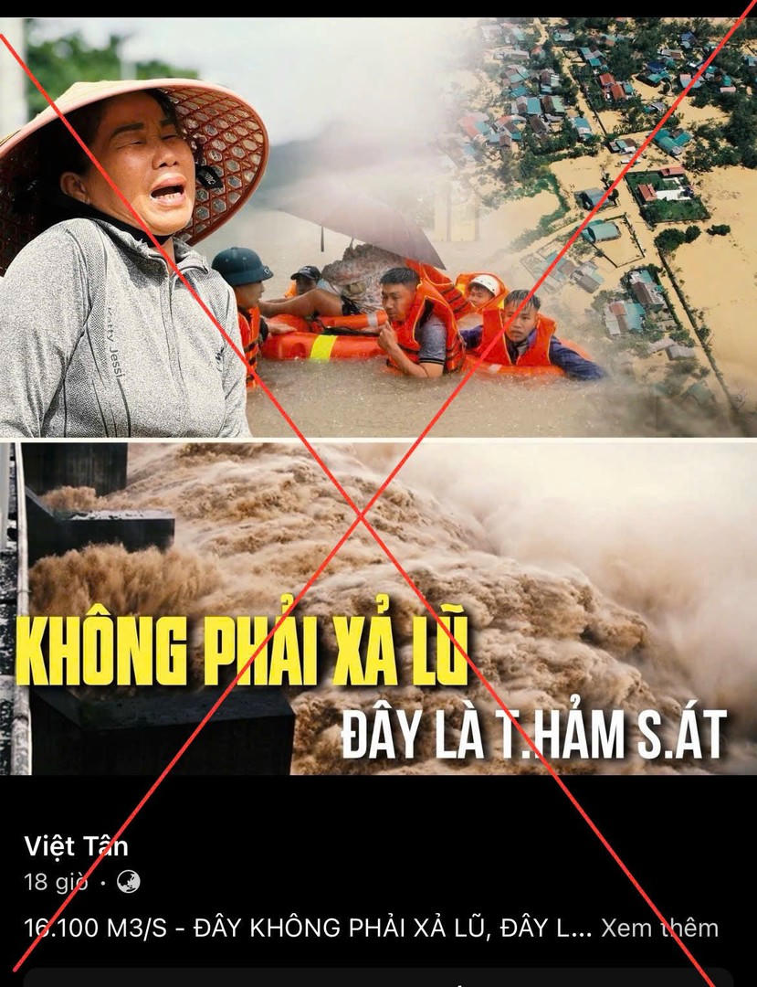 Th&ocirc;ng tin sai sự thật được c&aacute;c đối tượng ph&aacute;t t&aacute;n.