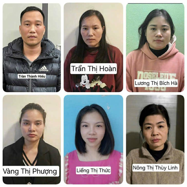 Một số bị can trong vụ &aacute;n. Ảnh: BCA.