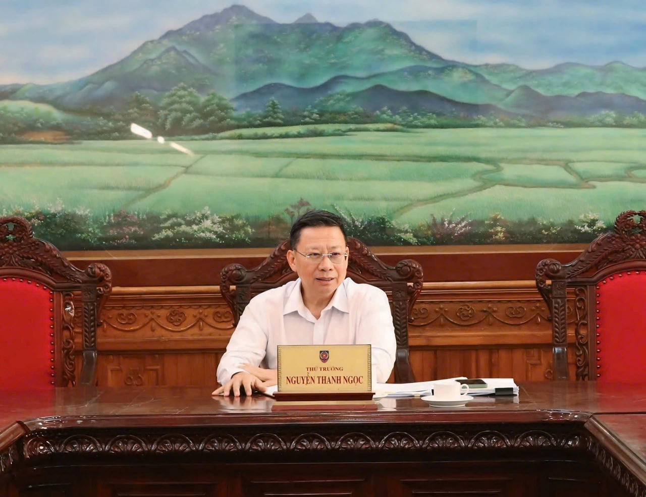 Thứ trưởng Nguy&ecirc;̃n Thanh Ngọc phát bi&ecirc;̉u.