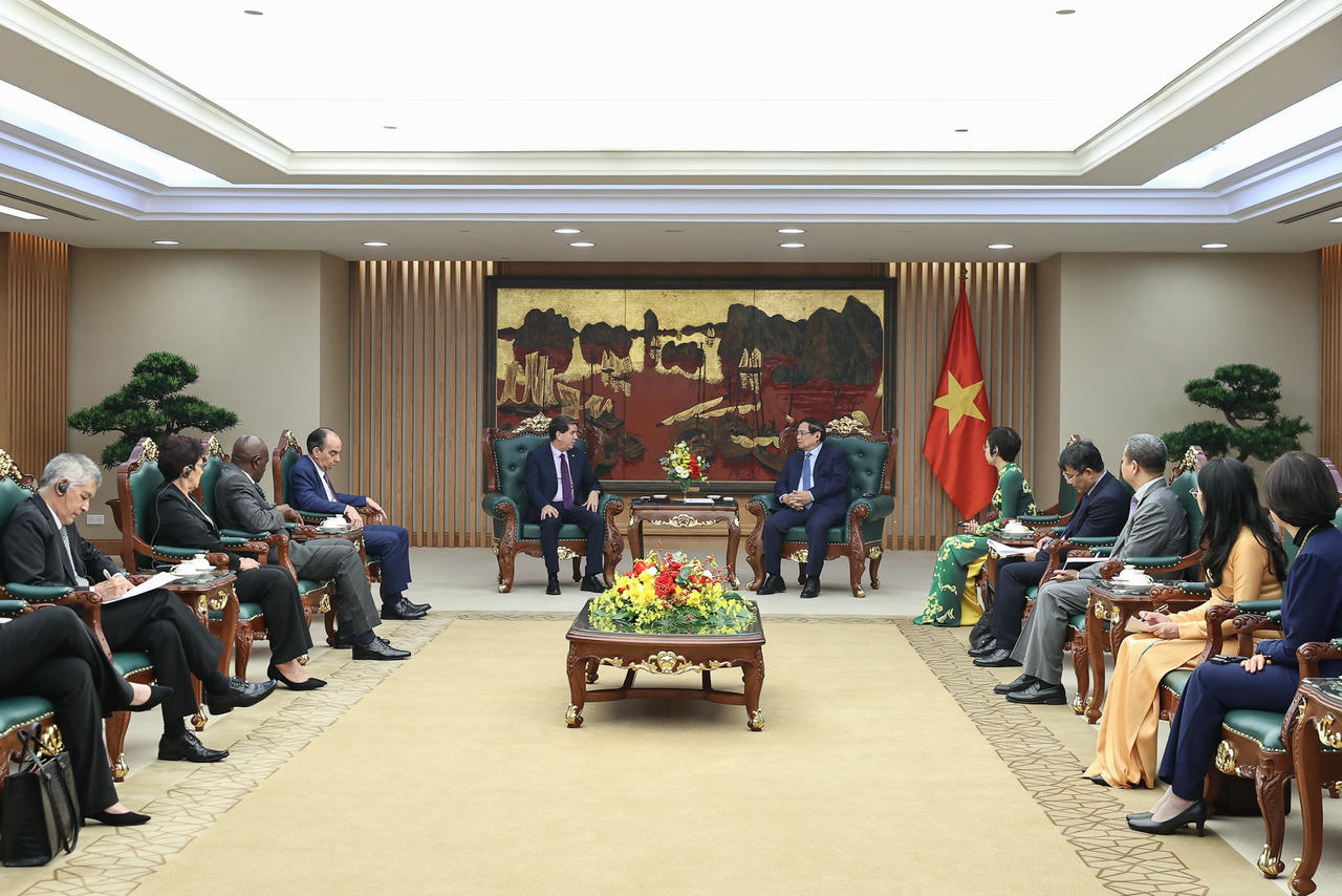 Thủ tướng Phạm Minh Ch&iacute;nh khẳng định Việt Nam kh&ocirc;ng bao giờ qu&ecirc;n sự ủng hộ của Cuba đối với c&ocirc;ng cuộc gi&agrave;nh độc lập d&acirc;n tộc v&agrave; x&acirc;y dựng, bảo vệ Tổ quốc của Việt Nam. Ảnh: VGP