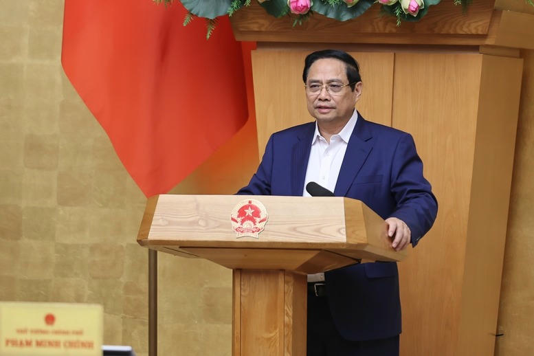 Thủ tướng ph&aacute;t biểu kết luận phi&ecirc;n họp Ch&iacute;nh phủ thường kỳ th&aacute;ng 11 - Ảnh: VGP/Nhật Bắc