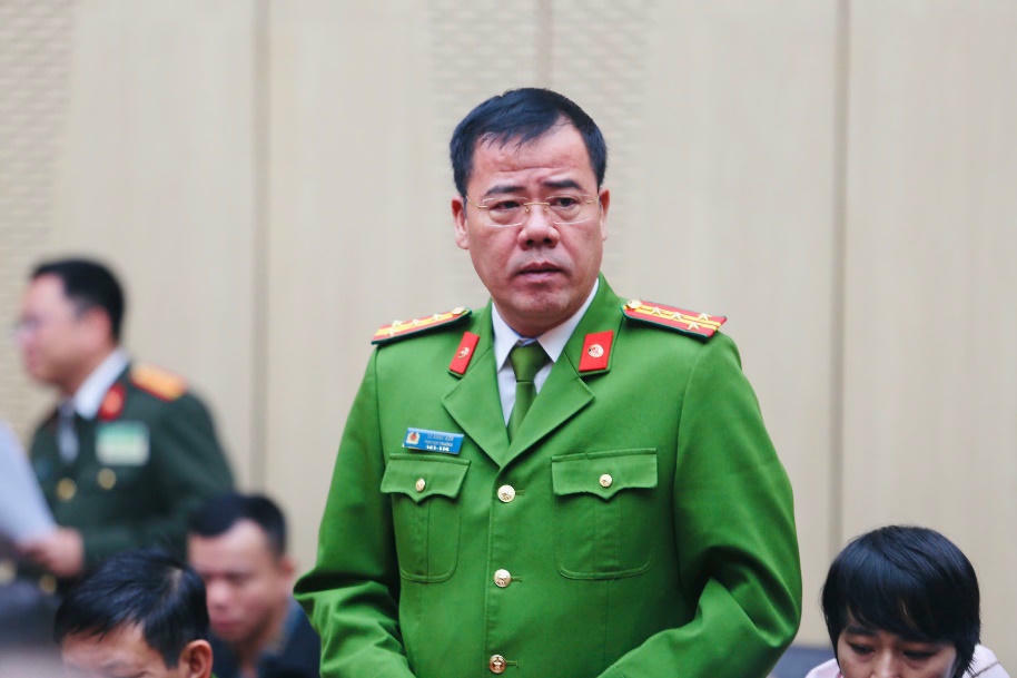 Đại t&aacute; L&ecirc; Khắc Sơn - Ph&oacute; Cục trưởng Cục Cảnh s&aacute;t h&igrave;nh sự th&ocirc;ng tin về dự &aacute;n 'Nu&ocirc;i em'.