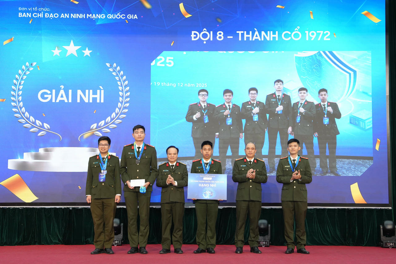 Đội Th&agrave;nh Cổ gi&agrave;nh giải Nh&igrave; tại Diễn tập An ninh mạng quốc gia năm 2025