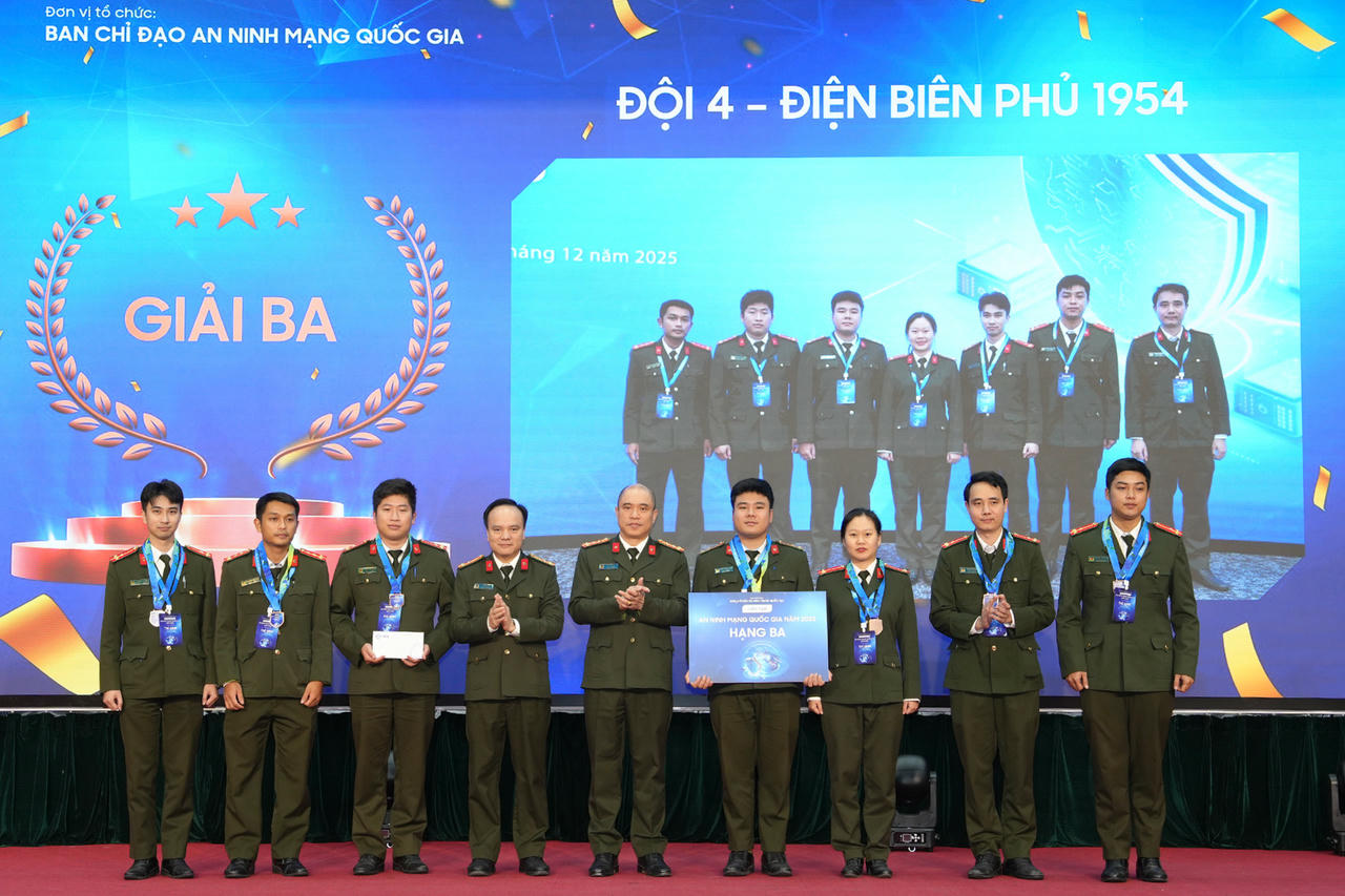 Đội Điện Bi&ecirc;n Phủ gi&agrave;nh giải Ba tại Diễn tập An ninh mạng quốc gia năm 2025
