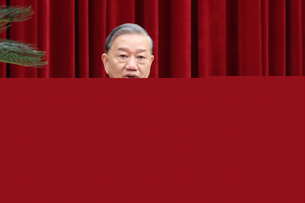 Tổng B&iacute; thư T&ocirc; L&acirc;m ph&aacute;t biểu bế mạc Hội nghị lần thứ 15 Ban Chấp h&agrave;nh Trung ương Đảng kh&oacute;a XIII - Ảnh VGP/Nhật Bắc