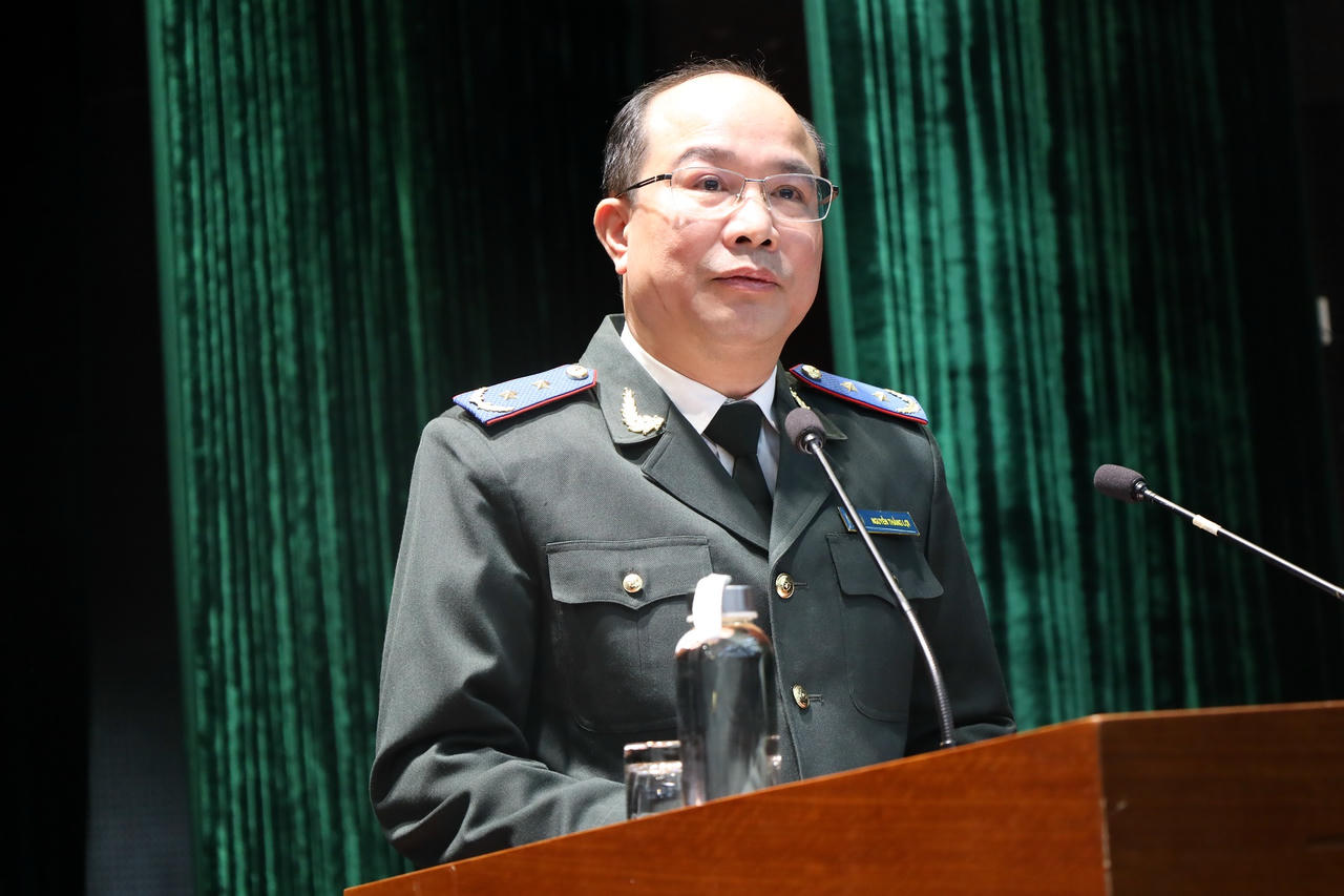 Cục trưởng Cục Quản l&yacute; THADS Nguyễn Thắng Lợi ph&aacute;t biểu tại Hội nghị.