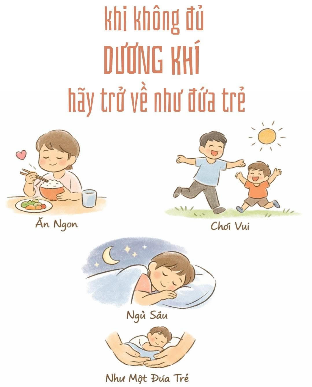 Khi dương kh&iacute; kh&ocirc;ng đủ, h&atilde;y như đứa trẻ