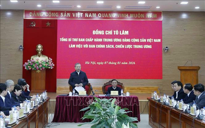 Tổng B&iacute; thư T&ocirc; L&acirc;m ph&aacute;t biểu chỉ đạo. Ảnh: Thống Nhất/TTXVN