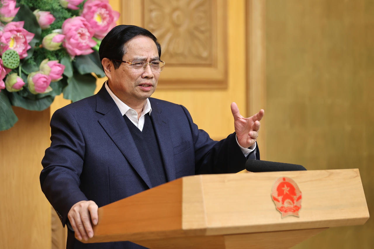 Thủ tướng Ch&iacute;nh phủ Phạm Minh Ch&iacute;nh ghi nhận, biểu dương, đ&aacute;nh gi&aacute; cao c&aacute;c bộ, ng&agrave;nh, địa phương, nhất l&agrave; người đứng đầu đ&atilde; v&agrave;o cuộc t&iacute;ch cực triển khai hiệu quả 'Chiến dịch Quang Trung' - Ảnh: VGP/Nhật Bắc