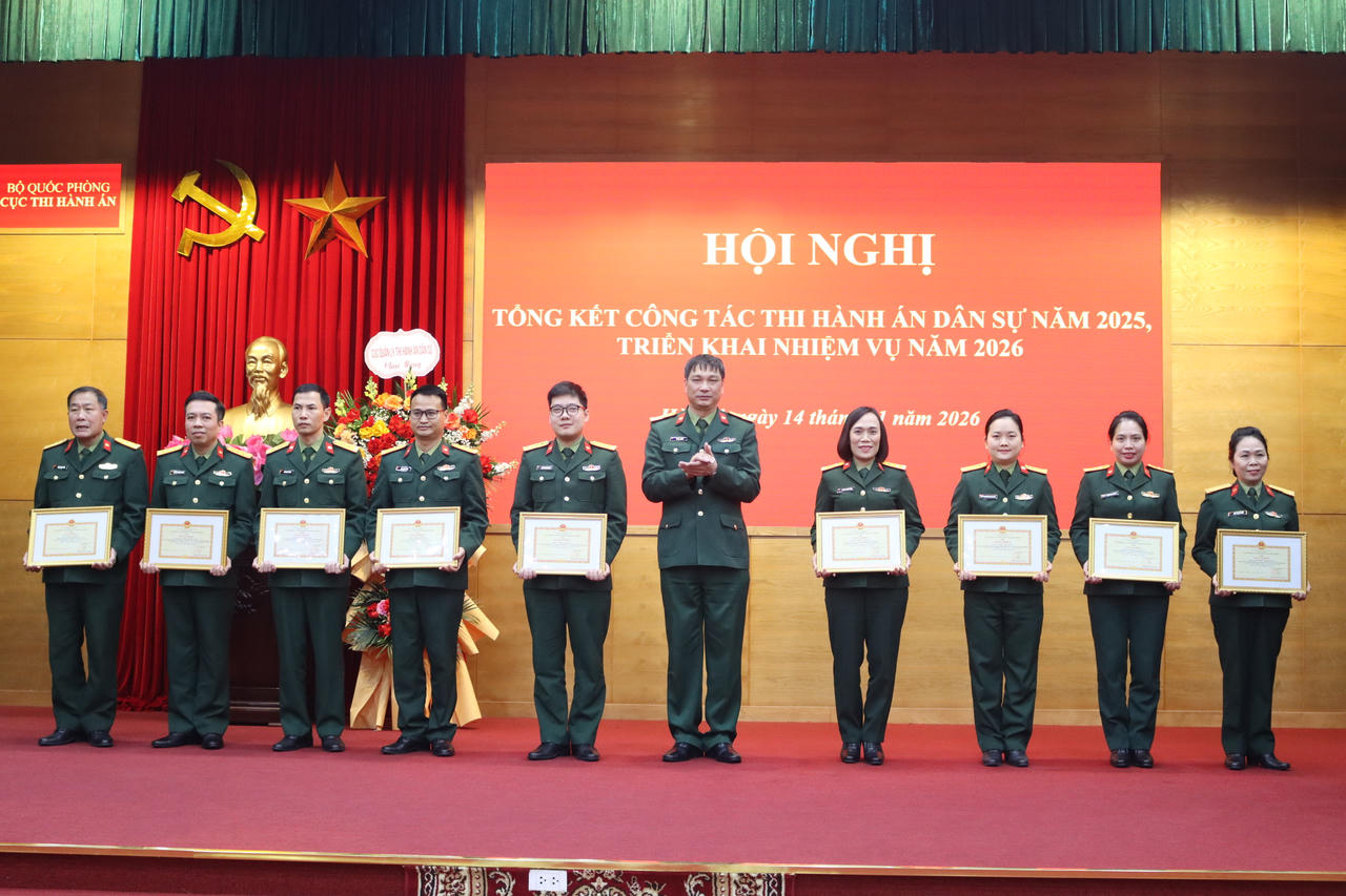 Năm 2025, Thi hành án trong quân đội giải quyết nhiều vụ việc phức tạp