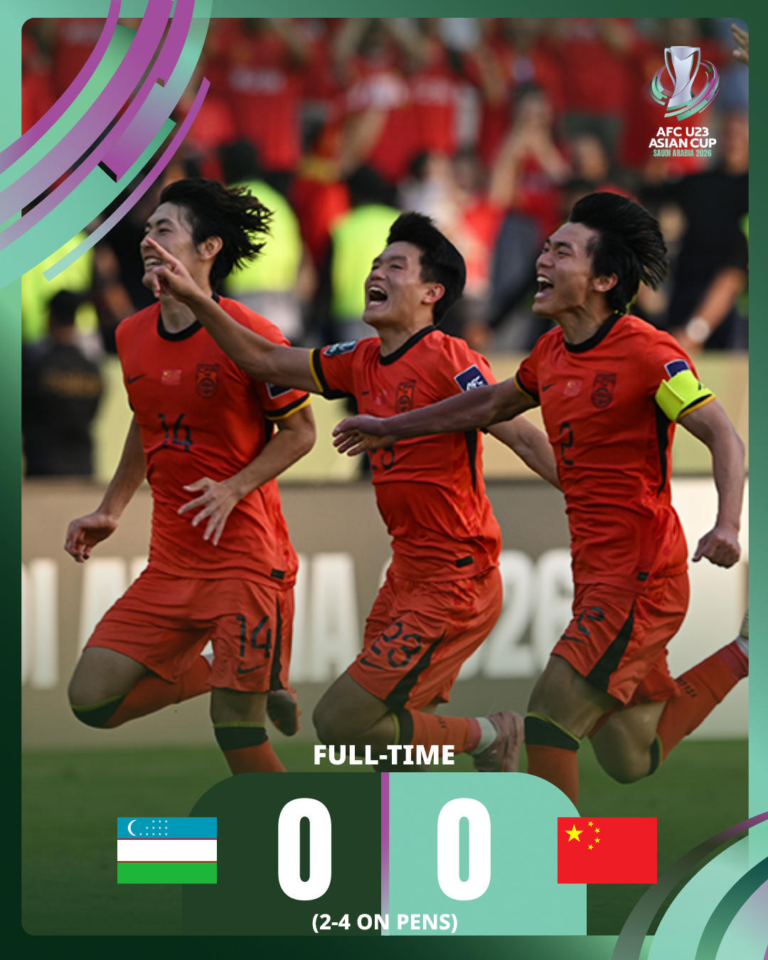 U23 Trung Quốc sẽ gặp U23 Việt Nam ở bán kết ở AFC Cup 2026