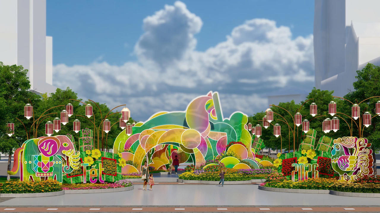 Đường hoa Nguyễn Huệ Tết Bính Ngọ 2026: “Xuân hội tụ – Vững bước vươn mình”