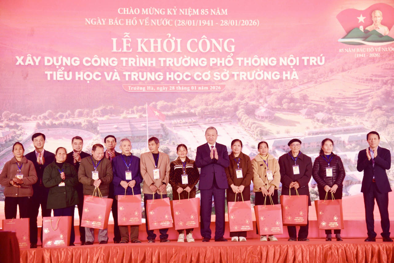 Tổng Bí thư Tô Lâm dự Lễ khởi công xây dựng Trường nội trú liên cấp Trường Hà