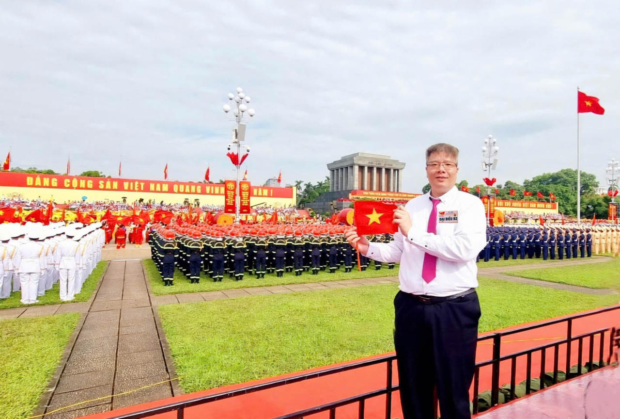 &Ocirc;ng Trần Hải Linh dự chương tr&igrave;nh A80 tại H&agrave; Nội. (Ảnh: NVCC)