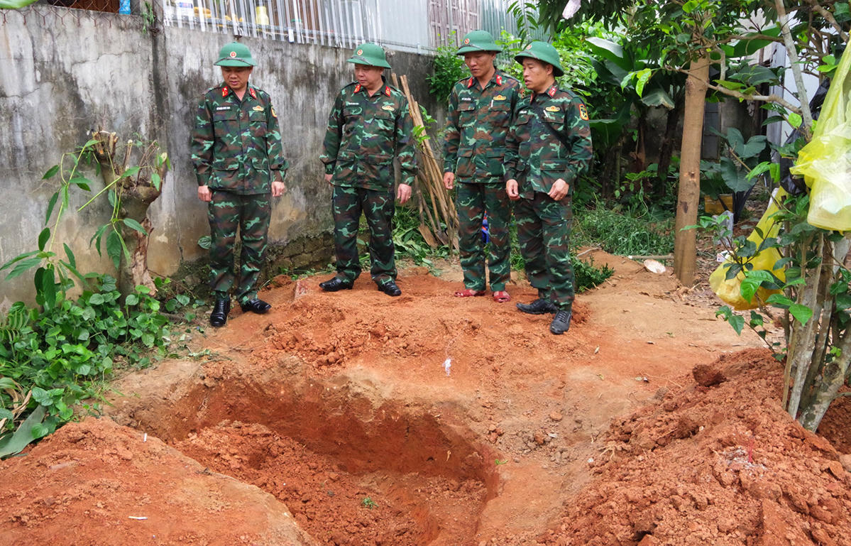 Khu vực t&igrave;m thấy h&agrave;i cốt liệt sĩ.