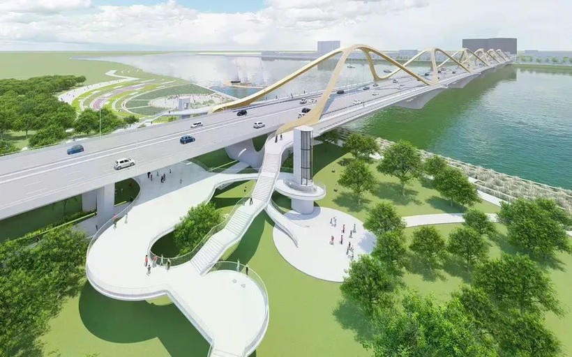 Phối cảnh Dự &aacute;n x&acirc;y dựng cầu Trần Hưng Đạo.