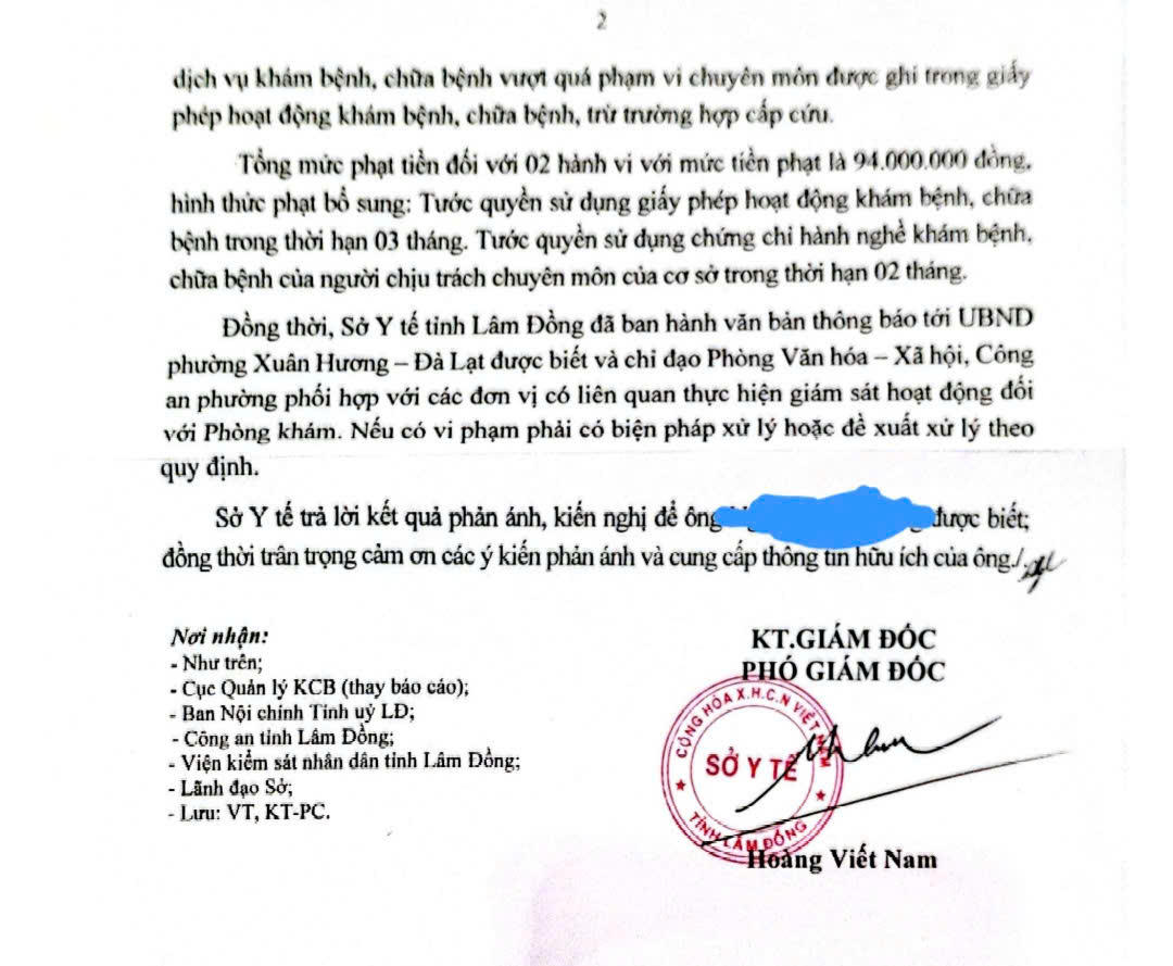 Lâm Đồng:  Vi phạm về lập hoá đơn công ty TNHH Hải Thắng Thu Cúc bị xử phạt 96 triệu đồng