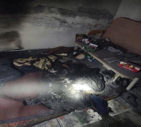 Hiện trường vụ ch&aacute;y. Ảnh: CA.