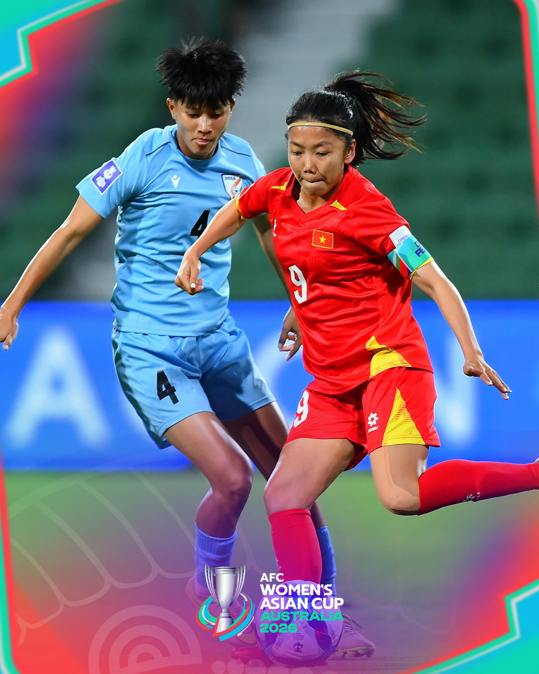 Đội tuyển Ấn Độ đ&atilde; g&acirc;y nhiều kh&oacute; khăn cho đội tuyển nữ Việt Nam. (Ảnh AFC)