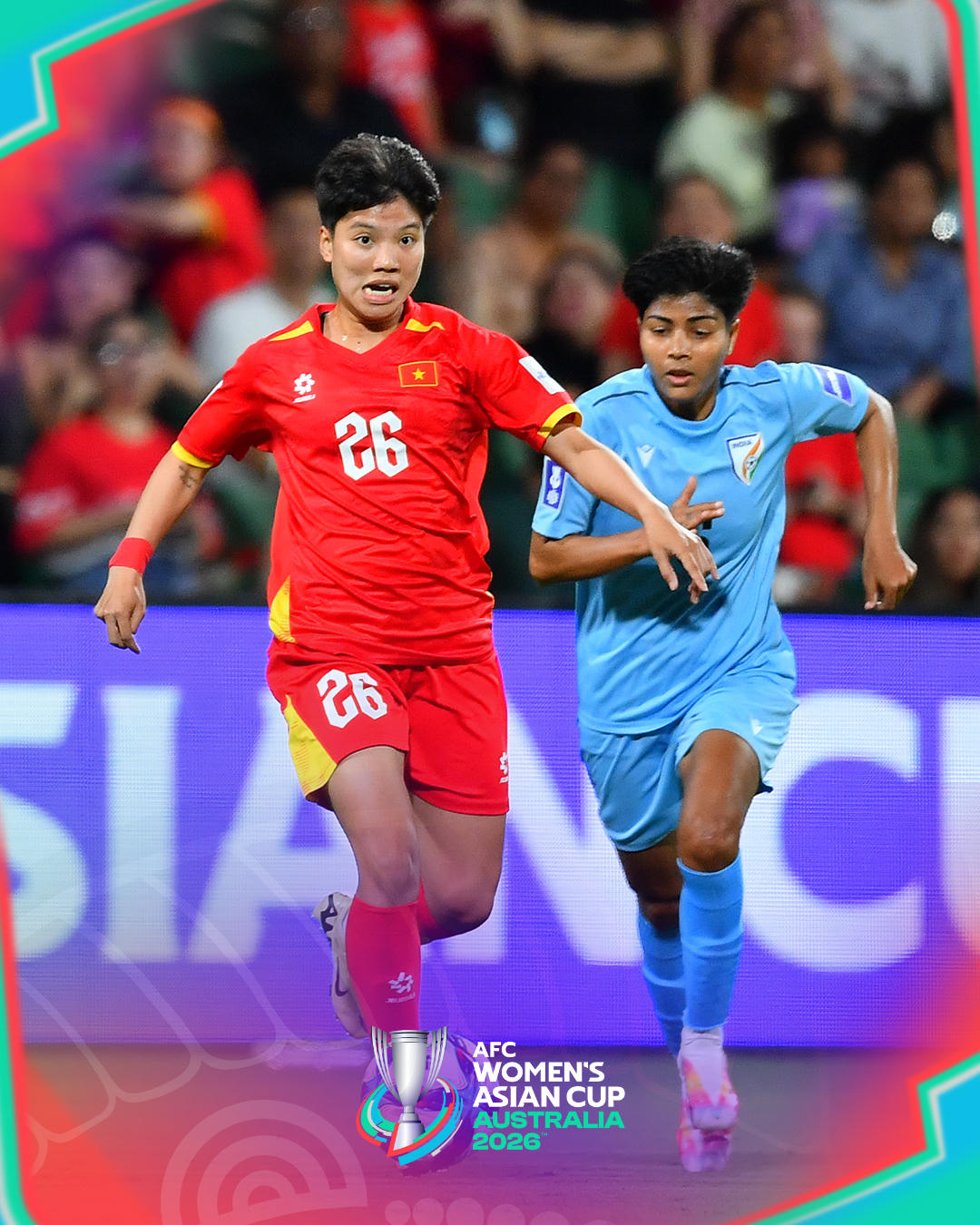 Đội tuyển nữ Việt Nam đ&atilde; c&oacute; 3 điểm trong trận ra qu&acirc;n gặp Ấn Độ (Ảnh AFC)