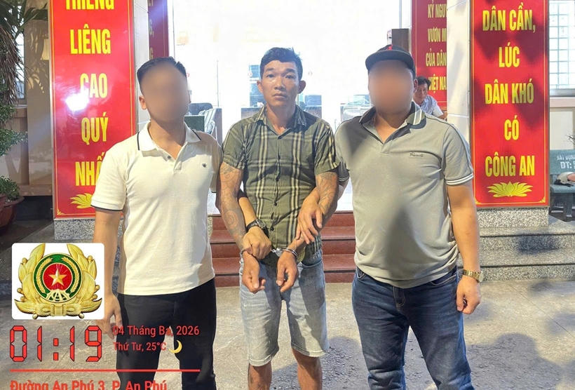 C&ocirc;ng an x&atilde; Ti&ecirc;n L&atilde;ng bắt đối tượng truy n&atilde; nguy hiểm Trần Thanh Phong.