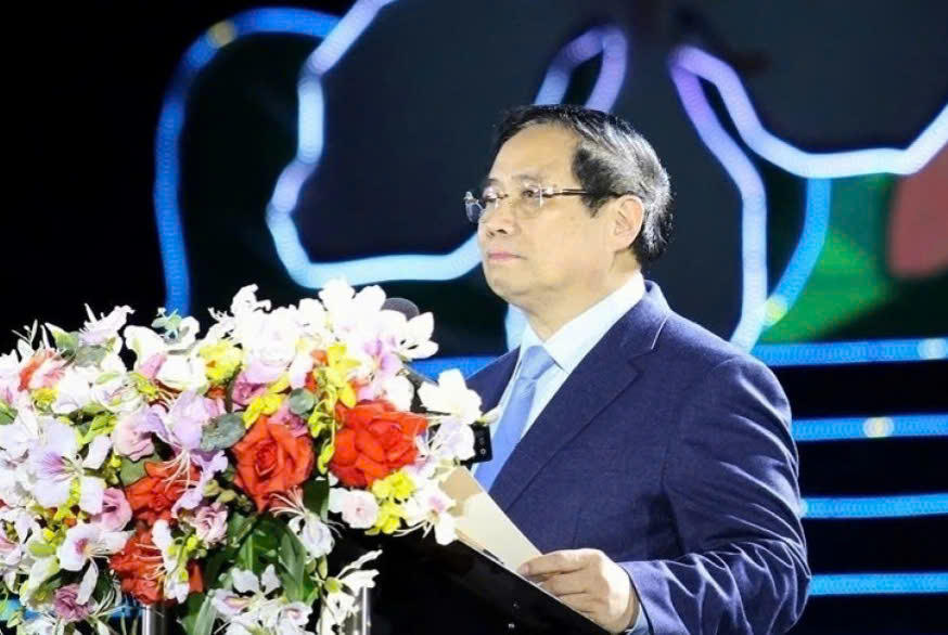 Thủ tướng Ch&iacute;nh phủ Phạm Minh Ch&iacute;nh ph&aacute;t biểu tại lễ khai mạc.