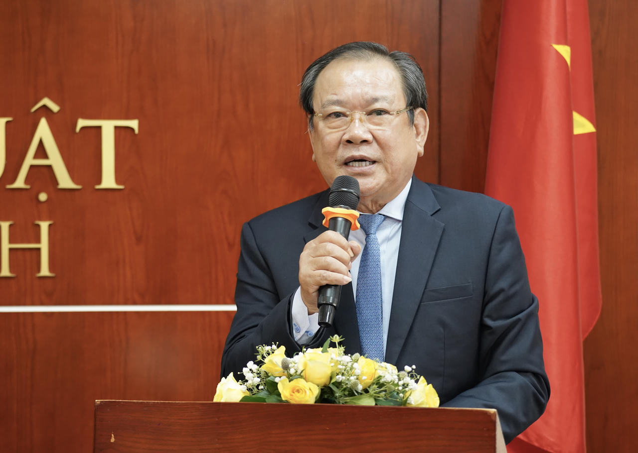 Nh&agrave; b&aacute;o Mai Ngọc Phước - Tổng bi&ecirc;n tập B&aacute;o Ph&aacute;p luật TP HCM mong muốn&nbsp;giải thưởng sẽ lan tỏa rộng r&atilde;i đến nhiều đối tượng (Ảnh: Thuận Nam).