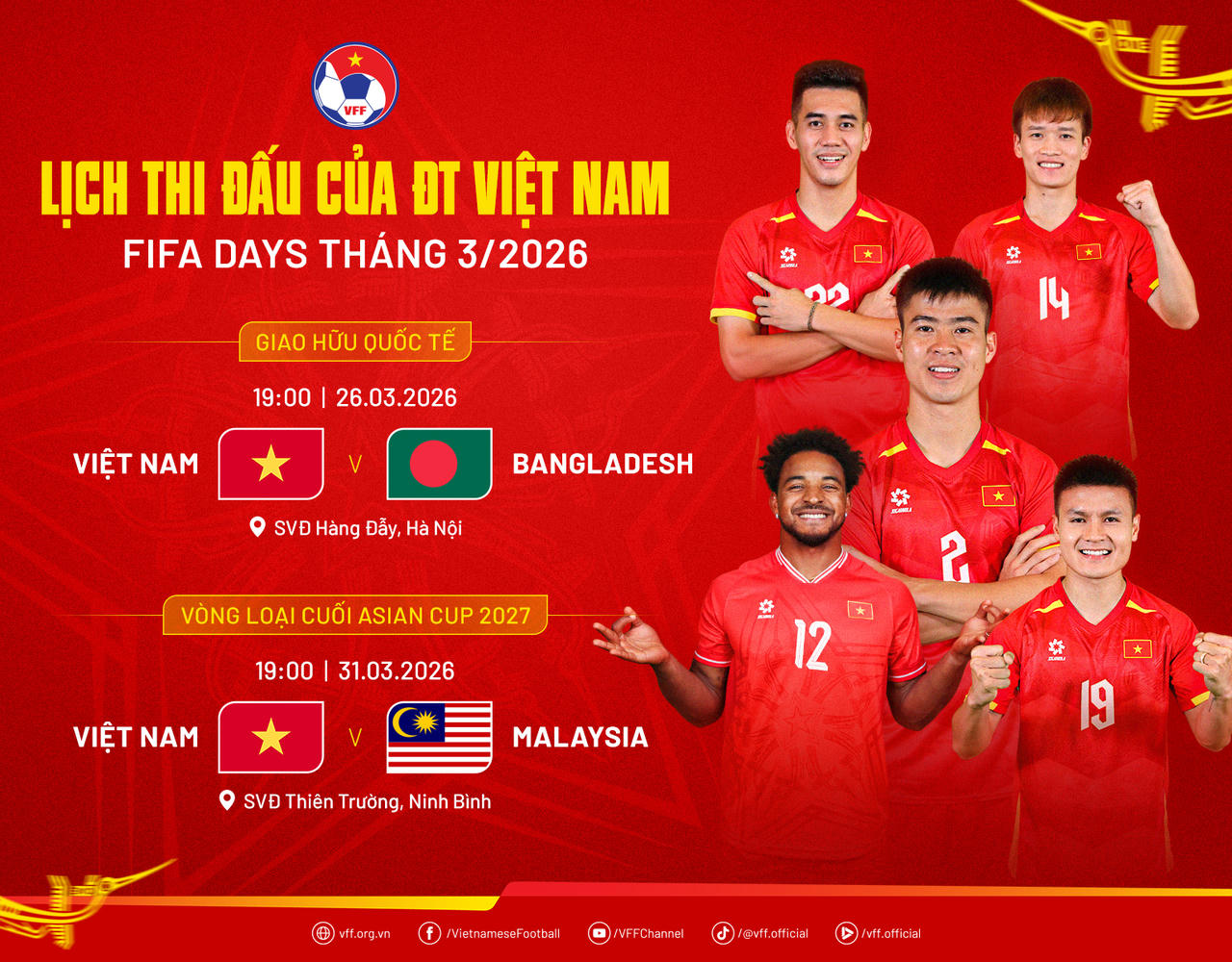 Bangladesh mang đội h&igrave;nh mạnh sang Việt Nam giao hữu