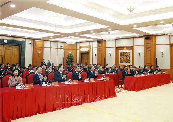 C&aacute;c đại biểu tham dự Hội nghị c&ocirc;ng bố Quyết định của Bộ Ch&iacute;nh trị th&agrave;nh lập Hội đồng L&yacute; luận Trung ương nhiệm kỳ 2026-2031.