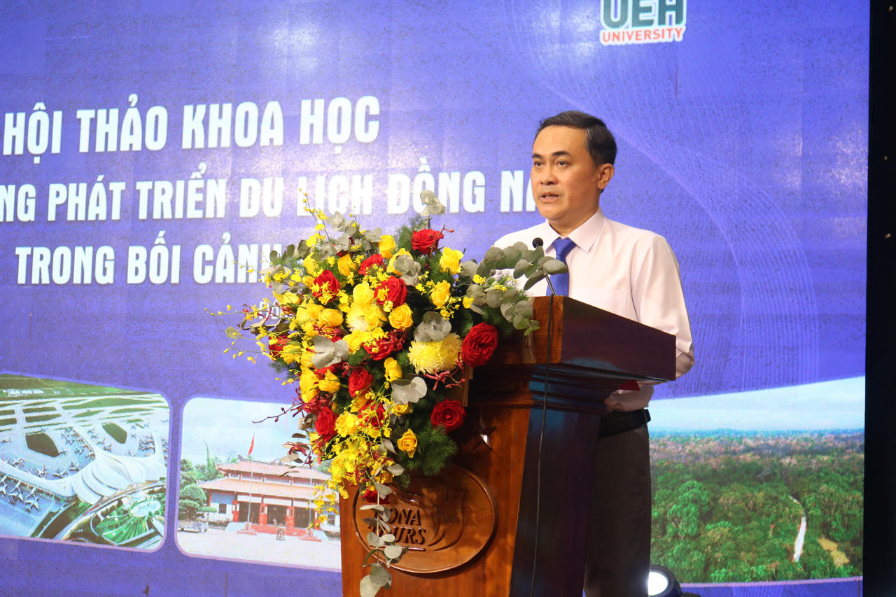 &Ocirc;ng L&ecirc; Trường Sơn, Ph&oacute; Chủ tịch UBND tỉnh Đồng Nai ph&aacute;t biểu tại hội thảo.