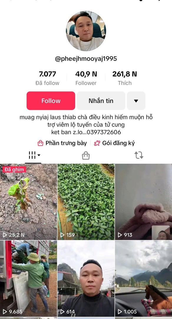 Trang mạng x&atilde; hội của Gi&agrave;ng A Cu quảng c&aacute;o c&aacute;c loại 'thuốc nam'.&nbsp;(Ảnh: Bộ C&ocirc;ng an)