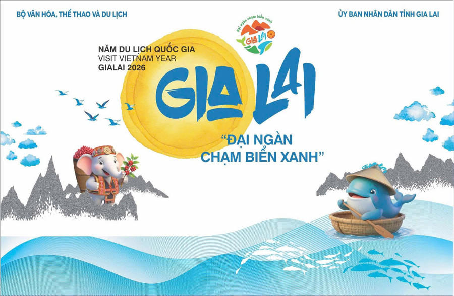 Pano tuy&ecirc;n truyền Năm Du lịch quốc gia - Gia Lai 2026.