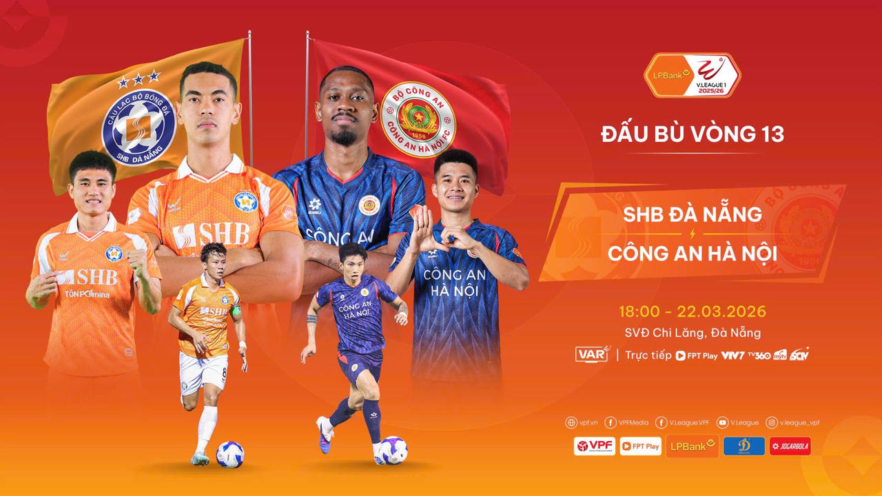 Trận đấu b&ugrave; v&ograve;ng 13 V.League: Đ&agrave; Nẵng gặp C&ocirc;ng an H&agrave; Nội