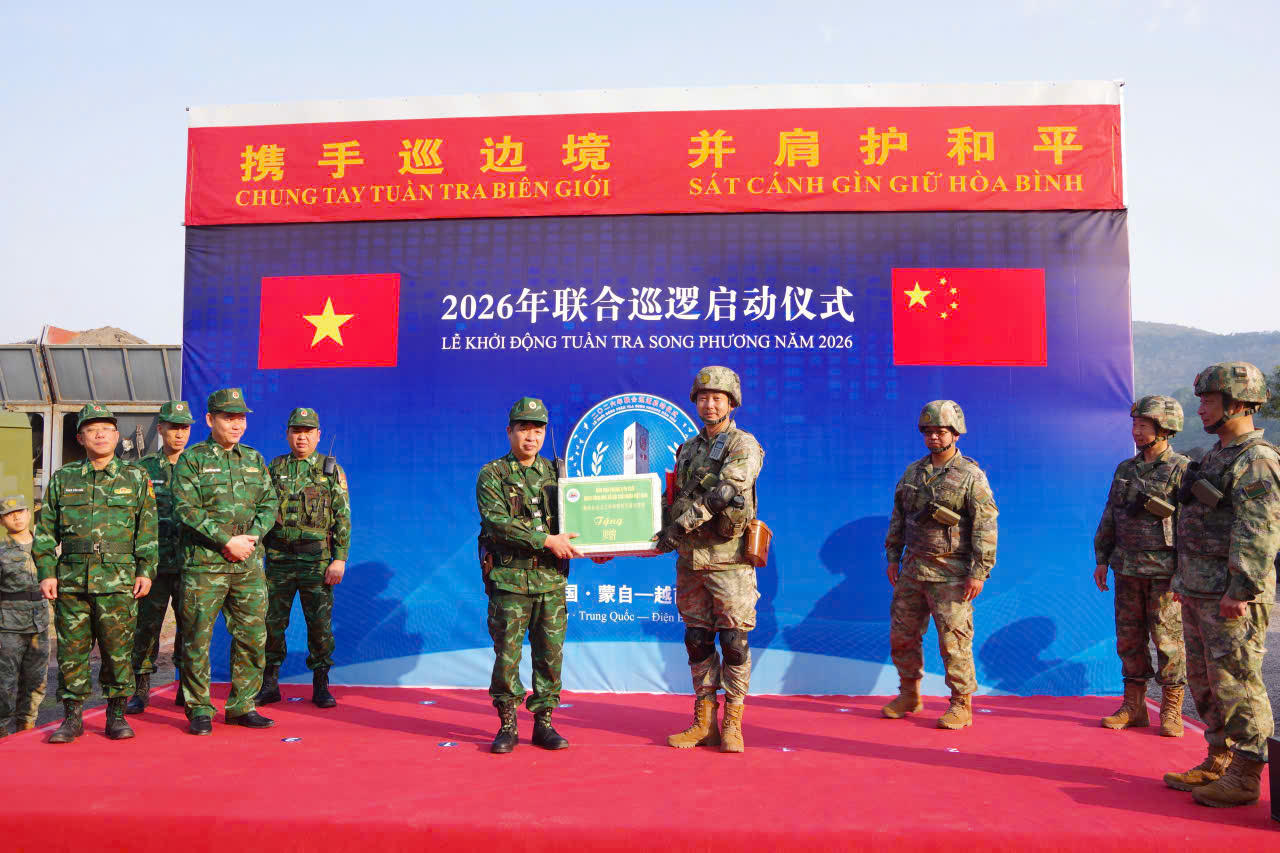 Bộ đội Biên phòng tỉnh Điện Biên (Việt Nam) và Bộ đội Biên phòng Khu vực Mông Tự (Trung Quốc) khởi động tuần tra song phương năm 2026