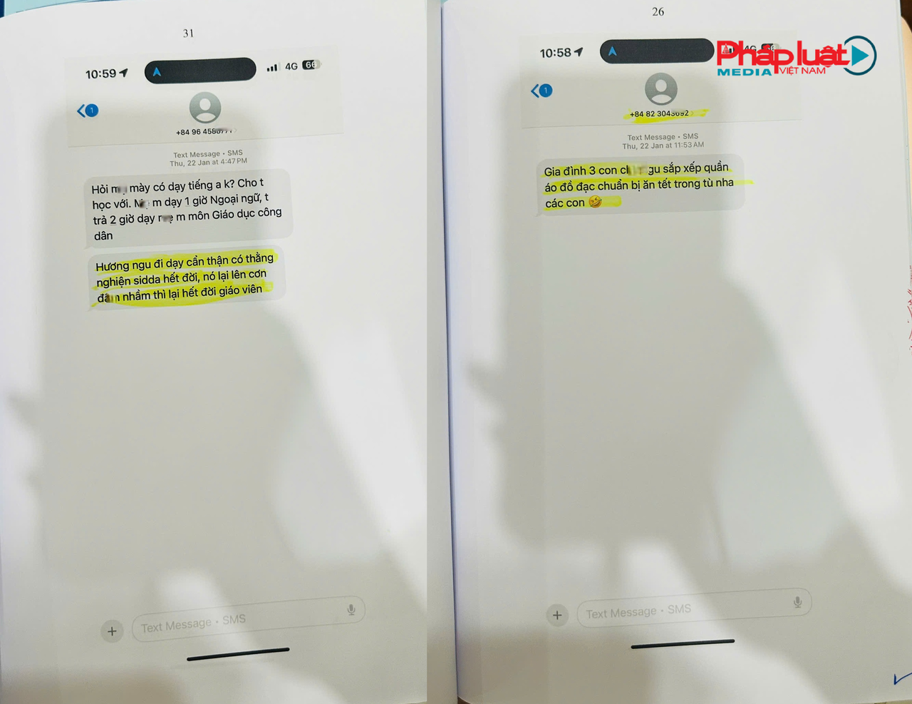 Tin nhắn từ người lạ đến điện thoại c&aacute; nh&acirc;n của người nh&agrave; bị can vụ &aacute;n xe Mercedes bị c&agrave;o xước. (Ảnh chụp từ Vi bằng số 0163.2026)