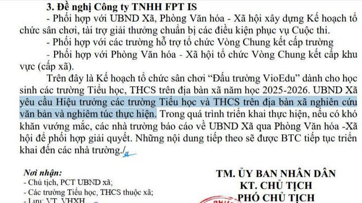 Nhiều địa phương c&ograve;n ban h&agrave;nh cả c&ocirc;ng văn chỉ đạo nh&agrave; trường thực hiện như một 'mệnh lệnh h&agrave;nh ch&iacute;nh', buộc gi&aacute;o vi&ecirc;n phải l&agrave;m theo.