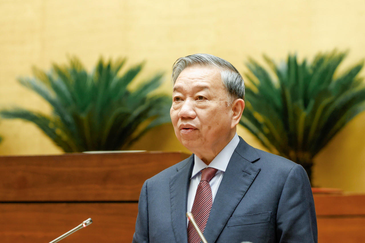 Tổng B&iacute; thư T&ocirc; L&acirc;m ph&aacute;t biểu chỉ đạo.