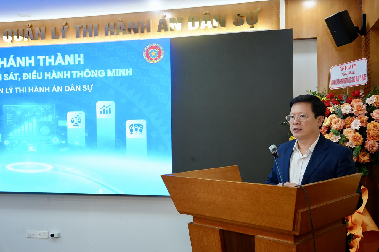 Thứ trưởng Bộ Tư ph&aacute;p Mai Lương Kh&ocirc;i ph&aacute;t biểu