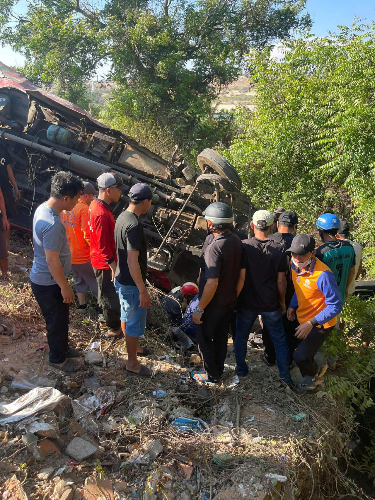 Hiện trường vụ tai nạn.