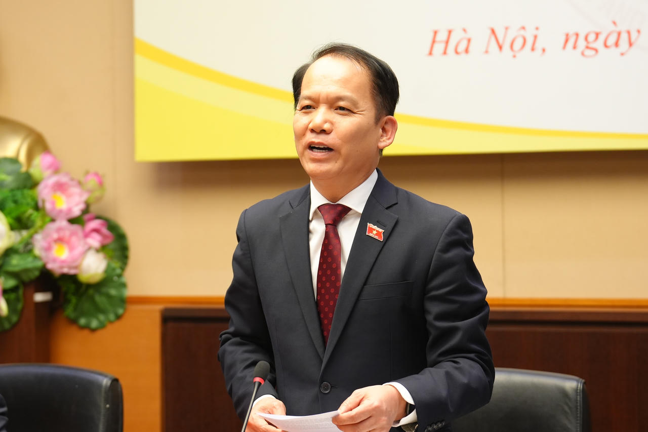 &Ocirc;ng Ho&agrave;ng Thanh T&ugrave;ng ph&aacute;t biểu. (Ảnh trong b&agrave;i: PV)