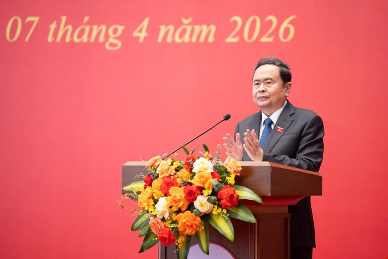 Chủ tịch Quốc hội Trần Thanh Mẫn ph&aacute;t biểu tại buổi Lễ.