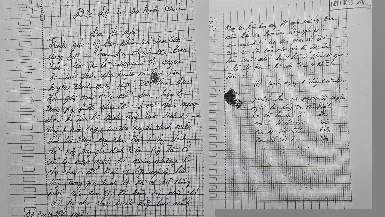 Văn bản c&oacute; dấu hiệu giả mạo chữ k&yacute; của anh chị em trong gia đ&igrave;nh b&agrave; Hồ Thị Khi